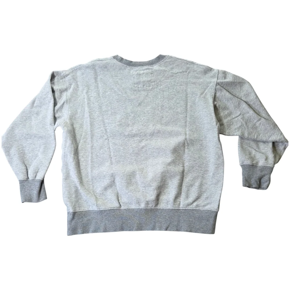 AEO Graphic Fleece Crewneck Sweatshirt Gray Pink Size XS - Picture 2 of 15